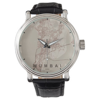 Mumbai India City Map Minimal Design Watch