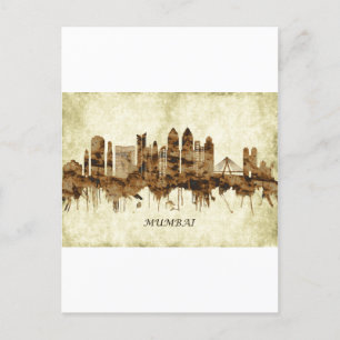 Mumbai India Cityscape Invitation Postcard