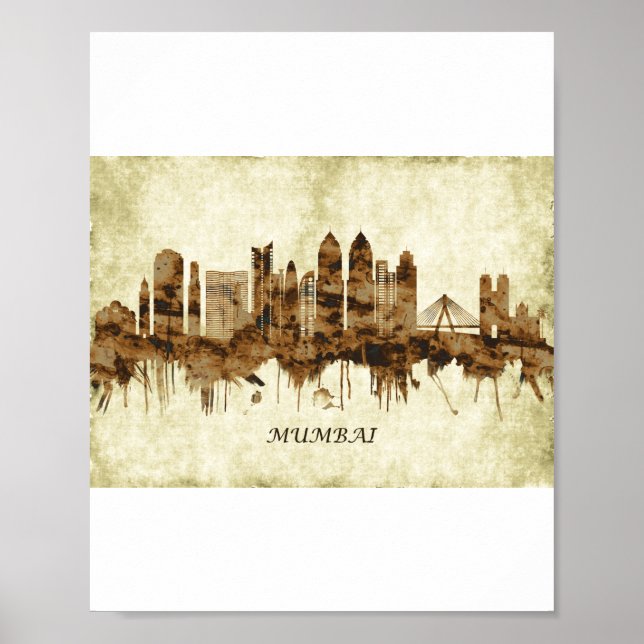 Mumbai India Cityscape Poster (Front)