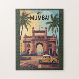 Mumbai India Gateway of India Illustration Travel  Jigsaw Puzzle