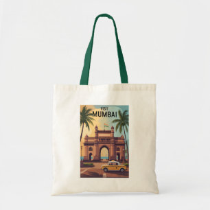 Mumbai India Gateway of India Illustration Travel  Tote Bag