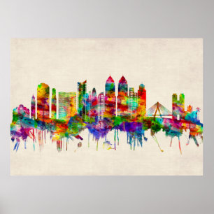Mumbai India Skyline Poster