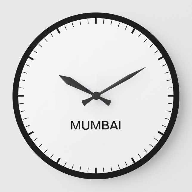 Mumbai India Time Zone Newsroom Clock (Front)