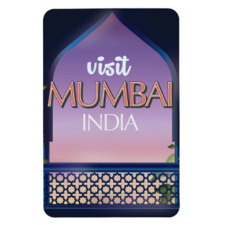 Mumbai India vintage style travel poster Magnet