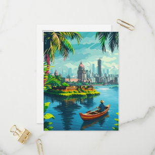 Mumbai India wall art - India, Mumbai poster, Mumb Invitation Postcard