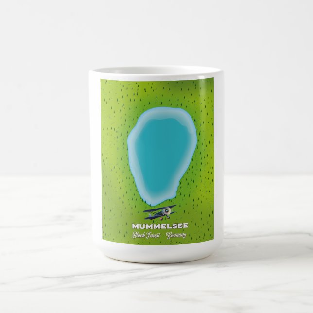 Mummelsee Black Forest Germany map. Coffee Mug (Center)