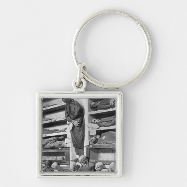 Mummies in the Palermo catacombs, Italy Key Ring (Front)