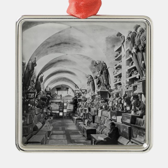 Mummies of catacomb of Palermo, Italy Metal Tree Decoration (Front)