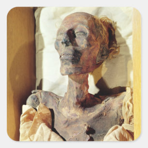 Mummified body of Ramesses II  found in a tomb Square Sticker