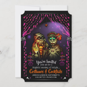 Mummified Costumes & Cocktails Halloween Invitation