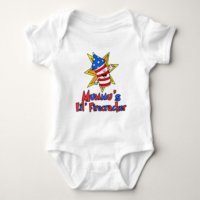 Mummu's Little Firecracker Baby Bodysuit (Front)