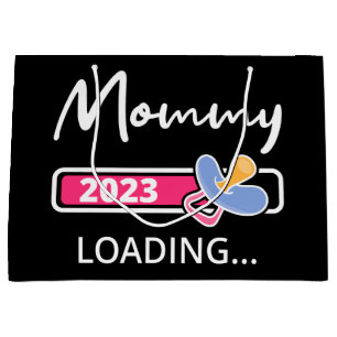 Mummy 2023 Loading I - Promoted To Mum Large Gift Bag