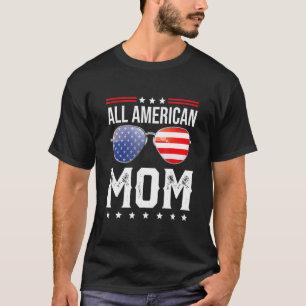 Mummy 4th Of July  Womens All American Mum Us Flag T-Shirt