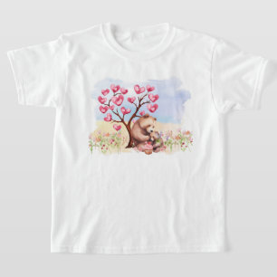 Mummy and Baby Bear Valentine's Picnic T-Shirt