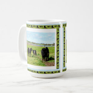 Mummy And Baby Belted Galloway Cows, Coffee Mug