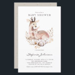 Mummy and Baby Deer Fall Baby Shower Invitation<br><div class="desc">Invite your guests to your baby shower with this customisable baby shower invitation. It features watercolor illustrations of adorable mummy and baby deer with cotton and botanical accents. Personalise this woodland baby shower invitation by adding your event details. This deer baby shower invitation is perfect for gender neutral baby showers...</div>