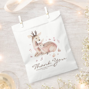 Mummy and Baby Deer Forest Baby Shower Thank You Favour Bags