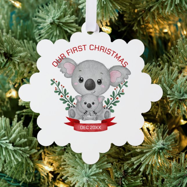   Mummy and Baby First Christmas  Tree Decoration Card (Insitu (Tree))