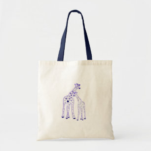 mummy and baby giraffe tote bag