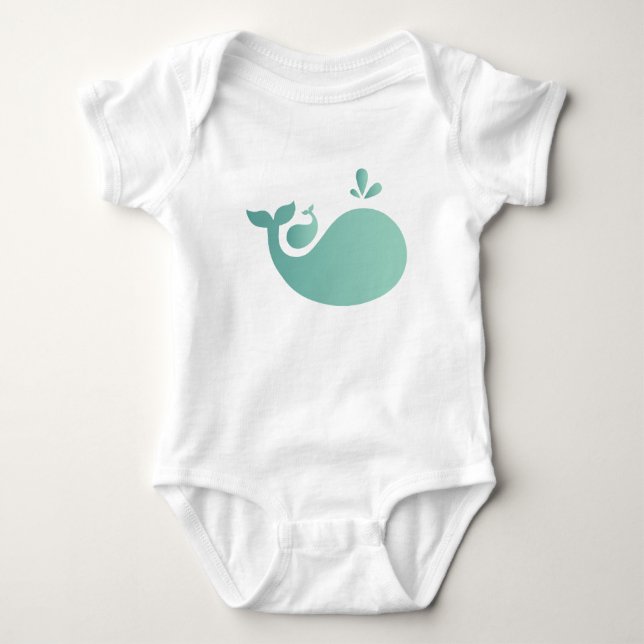 Mummy and Baby Whale Infant Creeper (Front)
