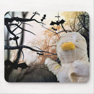 Mummy and Bats Halloween Mouse Mat