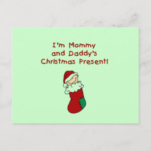 Mummy and Daddy's Christmas Present Holiday Postcard