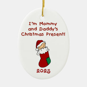 Mummy and Daddy's Christmas Present Ornament