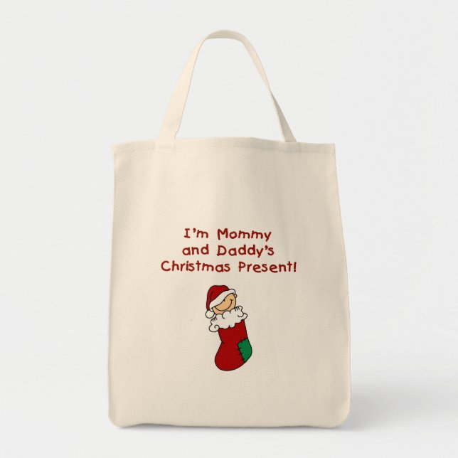 Mummy and Daddy's Christmas Present Tote Bag (Front)