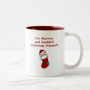 Mummy and Daddy's Christmas Present Two-Tone Coffee Mug
