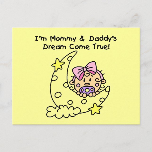 Mummy and Daddy's Dream Tshirts and Gifts Postcard (Front)