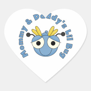 Mummy and Daddy's Lil Bug Heart Sticker