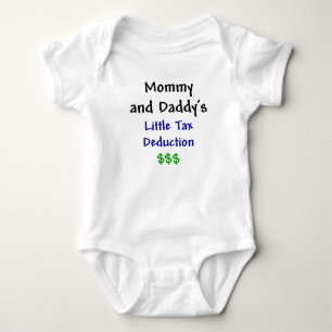 Mummy and Daddys  Little Tax Deduction Blue Baby Bodysuit
