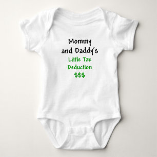 Mummy and Daddys  Little Tax Deduction Green Baby Bodysuit