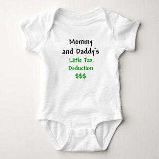 Mummy and Daddys  Little Tax Deduction Green Baby Bodysuit
