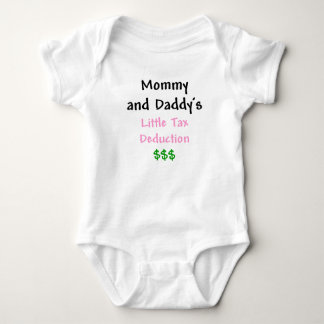 Mummy and Daddys  Little Tax Deduction Pink Baby Bodysuit