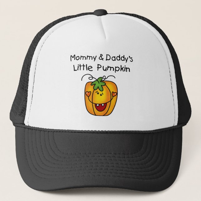 Mummy and Daddy's Pumpkin Tshirts and Gifts Trucker Hat (Front)