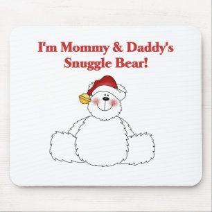 Mummy and Daddy's Snuggle Bear Tshirts and Gifts Mouse Mat