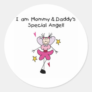 Mummy and Daddy's Special Angel Classic Round Sticker