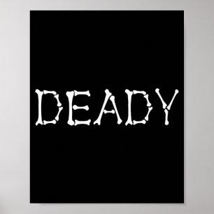 Mummy and Deady Funny Halloween Matching Couples Poster