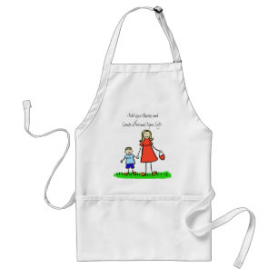 Mummy and Me Apron (Blonde - Custom Names)