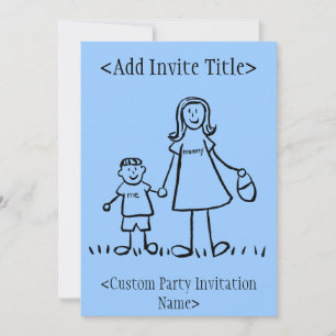 "Mummy and Me" Boy Invitation or Invites