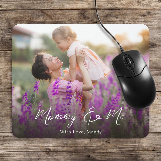 Mummy and Me Custom Photo Template Mouse Mat (Mommy and me custom photo mouse pad. )