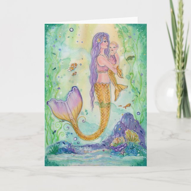 Mummy and Me greeting card by Renee Lavoie (Front)