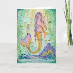 Mummy and Me greeting card by Renee Lavoie