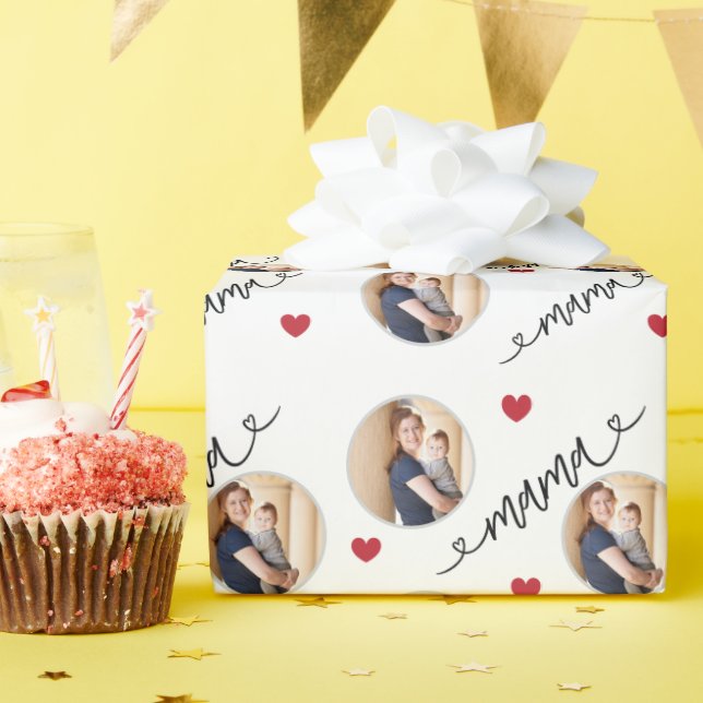 Mummy and Me Mother's Day Custom Photo Wrapping Paper (Birthday Party)