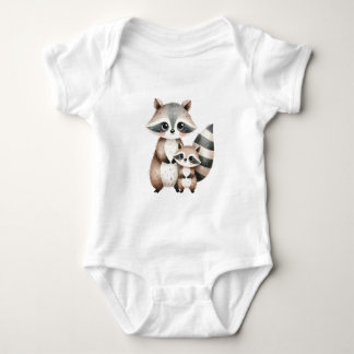 Mummy and Me-Racoon Baby Bodysuit