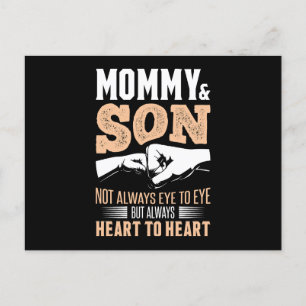 mummy-and-son-heart-to-heart postcard