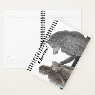 Mummy and Werewolf Drinking Fantasy Art Planner