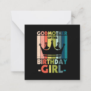 Mummy Art Godmother Of The Birthday Girl Card