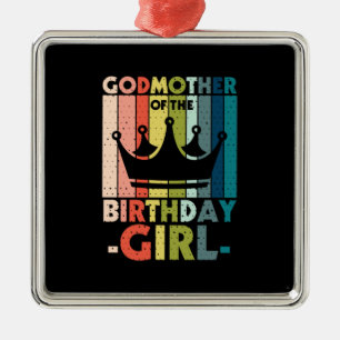 Mummy Art Godmother Of The Birthday Girl Metal Tree Decoration